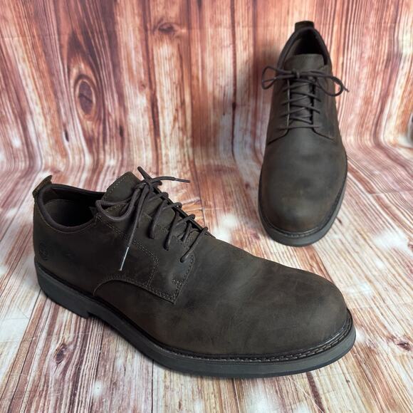 Timberland Other - Timberland SQUALL CANYON Mens Sz 13 Brown Leather Waterproof Oxfords Dress Shoes